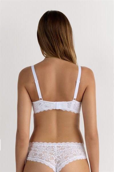 White Francesca Balconette Bra, White, large image number 2