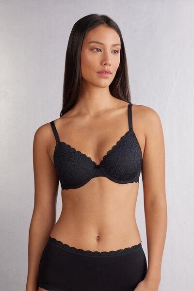 Black Francesca Balconette Bra, , medium