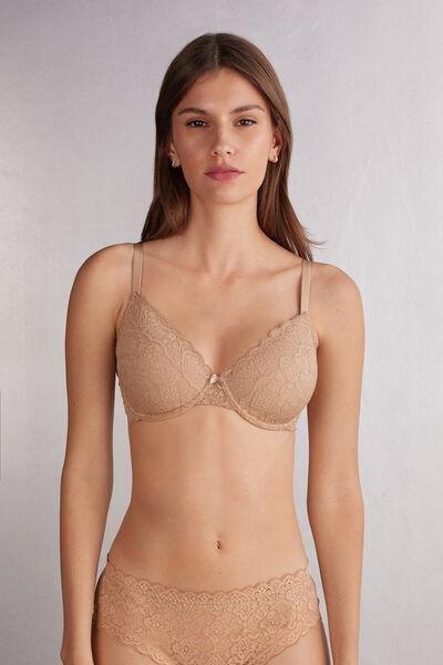 Beige Francesca Lace Balconette Bra, , large image number 0