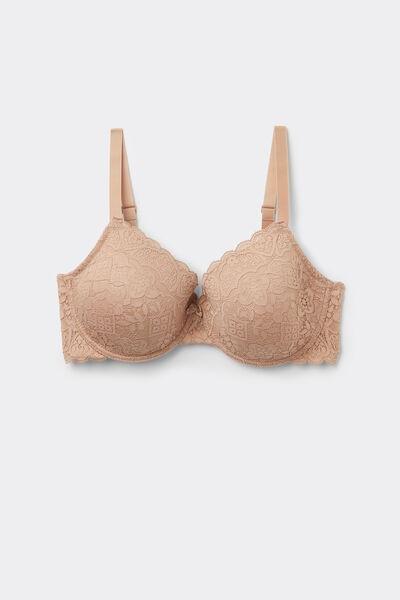 Beige Francesca Lace Balconette Bra, , large image number 1