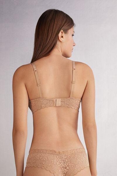 Beige Francesca Lace Balconette Bra, , large image number 3