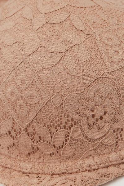 Beige Francesca Lace Balconette Bra, , large image number 4