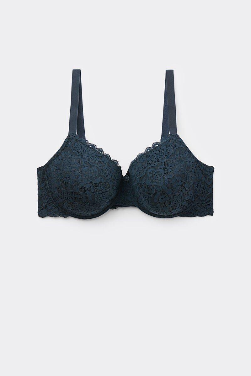 Blue Francesca Lace Balconette Bra, Intense Blue, large image number 5