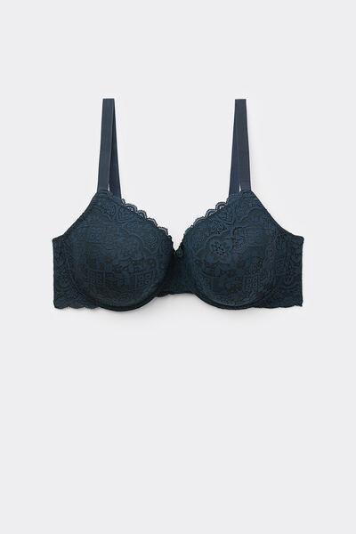 Blue Francesca Lace Balconette Bra, Intense Blue, large image number 10