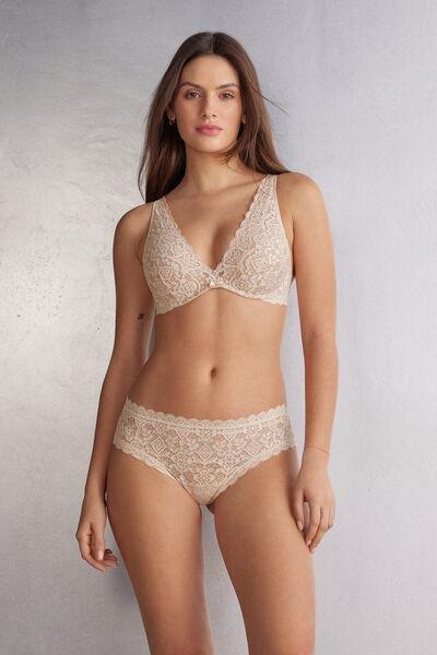 Cream Giorgia Balconette Bra, Silk, medium