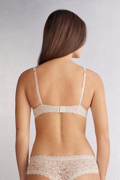 Cream Giorgia Balconette Bra, Silk, large image number 3