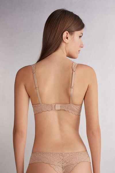 Beige Elena Lace Balconette Bra, Soft Beige, large image number 5