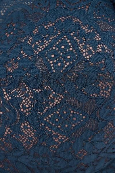 Navy Lace Balconette Bra, , large image number 8