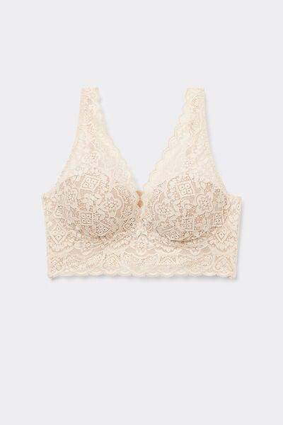 Cream Asia Balconette Bra, Silk, large image number 3