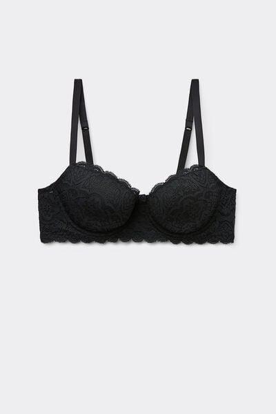 Black Sofia Balconette Bra, Black, large image number 3