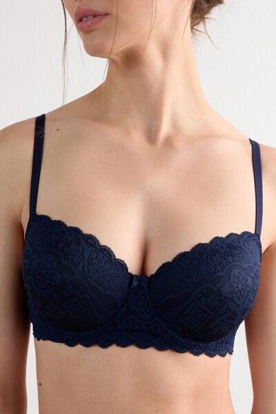 Navy Sofia Balconette Bra, Intense Blue, large image number 5