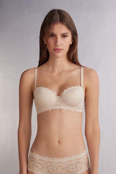 Cream Sofia Balconette Bra, , medium