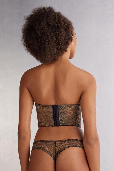 Brown Animal Print Bustier, , large image number 3