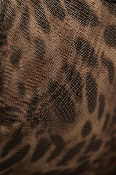 Brown Animal Print Bustier, , large image number 4
