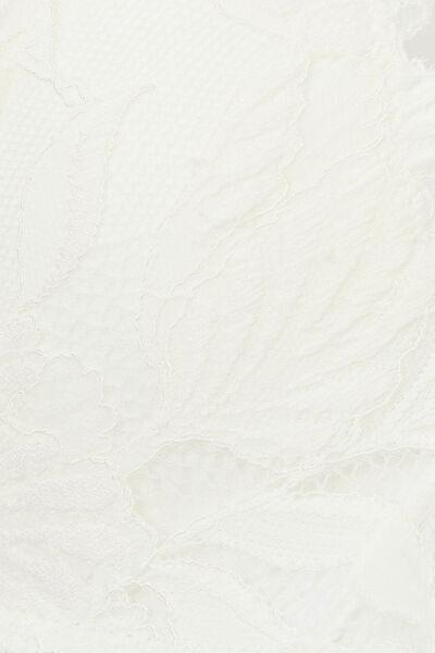 White All About Flowers Embroidered Bandeau Bra, Powder White, large image number 4