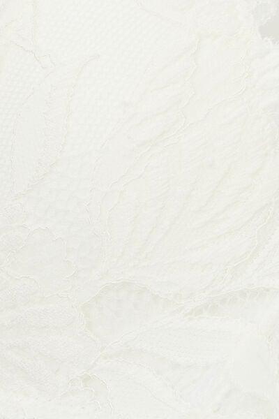 White All About Flowers Embroidered Bandeau Bra, Powder White, large image number 4