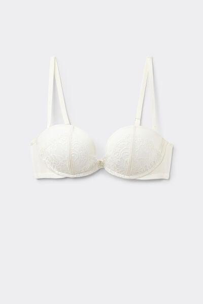 Ivory Ethereal Embrace Monica Bandeau Bra, Powder White, large image number 3