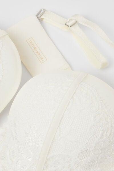 Ivory Ethereal Embrace Monica Bandeau Bra, Powder White, large image number 4