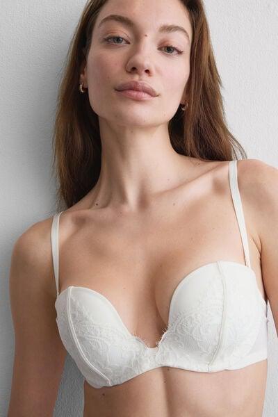 Ivory Ethereal Embrace Monica Bandeau Bra, Powder White, large image number 5