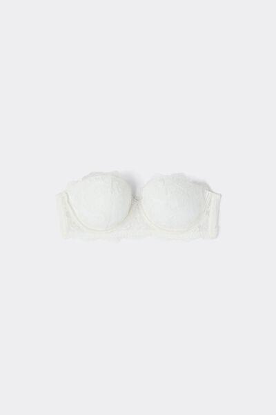 White From The Boudoir Anna Bandeau Lace Bra, Powder White, large image number 0