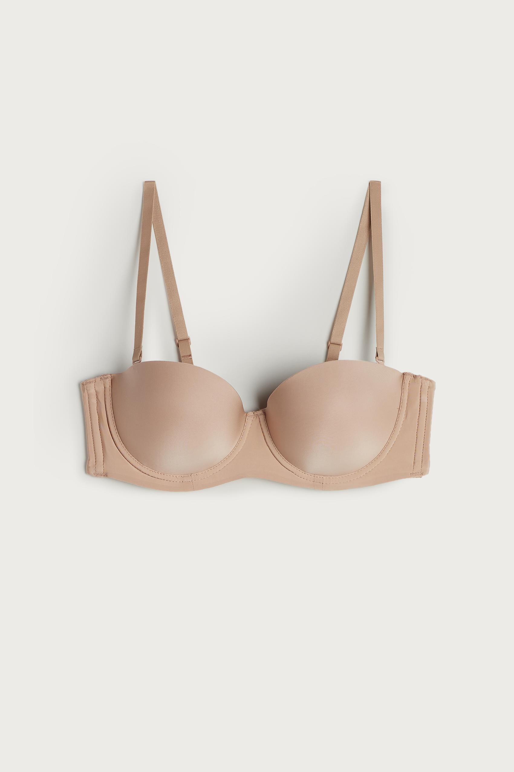 Beige Giada Bandeau Bra, Soft Beige, large image number 10