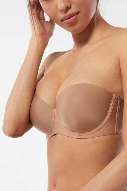 Beige Giada Bandeau Bra, , large image number 1