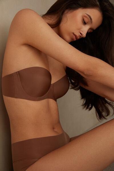 Beige Giada Bandeau Bra, , large image number 1