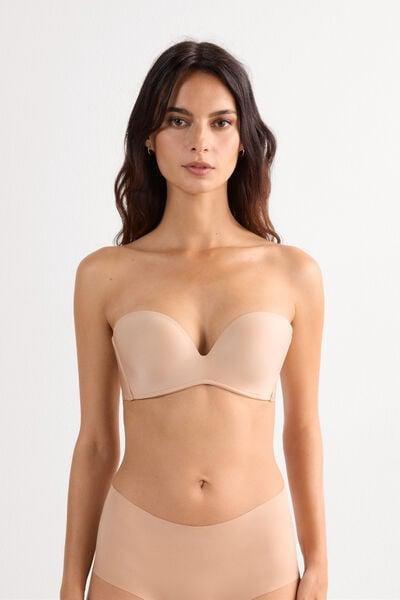 Beige Ultralight Bandeau Bra, Soft Beige, large image number 3