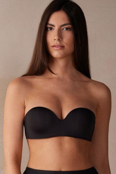Black Gioia Ultralight Microfibre Bandeau Bra, , large image number 0