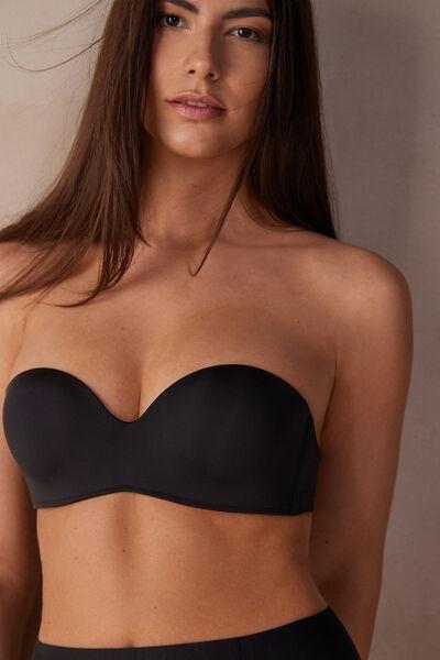 Intimissimi Black Gioia Ultralight Microfibre Bandeau Bra