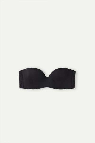 Black Gioia Ultralight Microfibre Bandeau Bra, , large image number 2