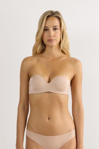 Beige Ultralight Bandeau Bra, Soft Beige, large image number 1