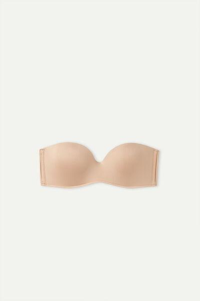Beige Gioia Ultralight Microfibre Bandeau Bra, , large image number 2
