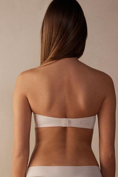 Pink Silk Gioia Ultralight Microfibre Bandeau Bra, , large image number 3