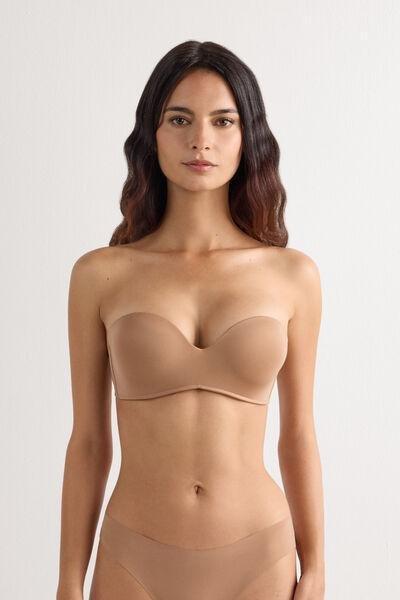 Beige Ultralight Bandeau Bra, Medium Beige, large image number 0