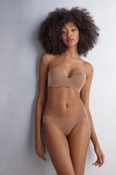 Beige Ultralight Bandeau Bra, Brown Mocha, large image number 1