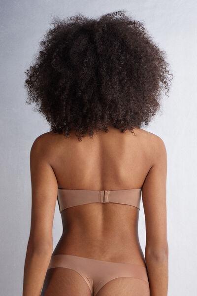 Beige Ultralight Bandeau Bra, Brown Mocha, large image number 3