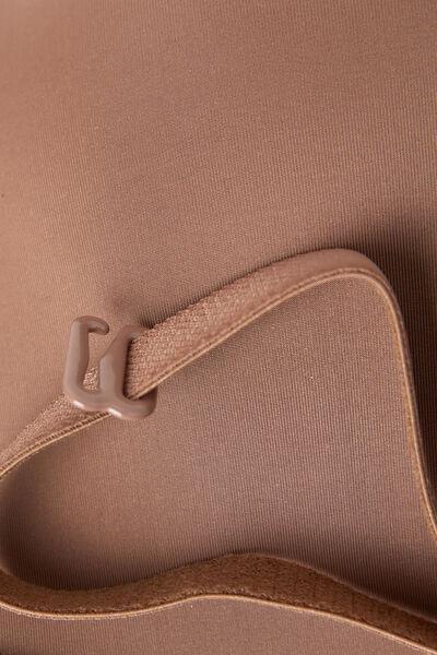 Beige Ultralight Bandeau Bra, Brown Mocha, large image number 4