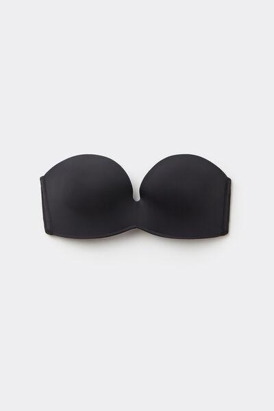 Black Ultralight Bandeau Bra, Black, large image number 2