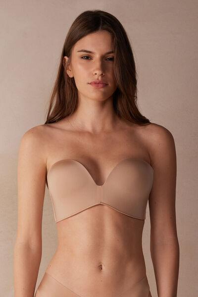 Beige Laura Ultralight Microfibre Bandeau Bra, , large image number 0