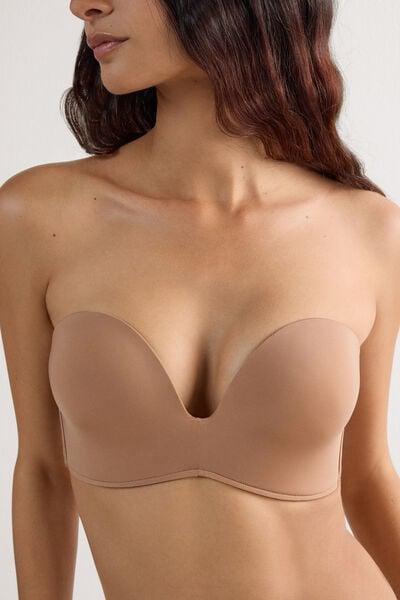 Beige Ultralight Bandeau Bra, Medium Beige, large image number 7