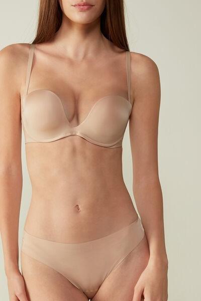 Beige Ultralight Bandeau Bra, , large image number 0
