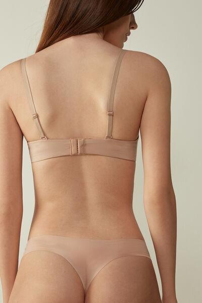 Beige Monica Ultralight Microfibre Bandeau Bra, , large image number 3
