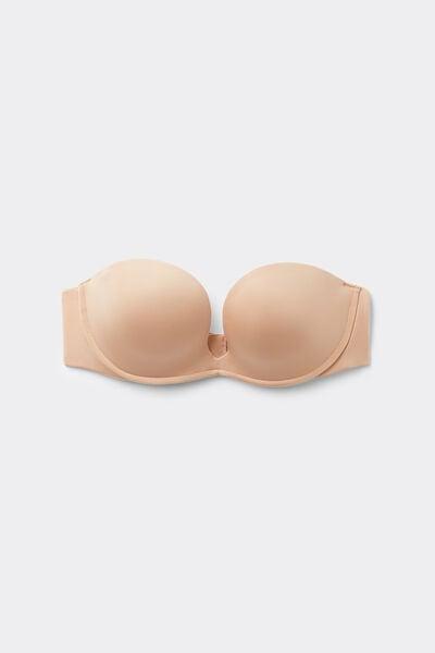 Beige Ultralight Bandeau Bra, Soft Beige, large image number 3