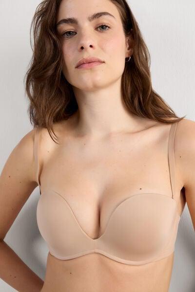 Beige Ultralight Bandeau Bra, Soft Beige, large image number 5