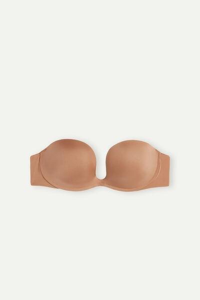 Beige Ultralight Bandeau Bra, , large image number 2
