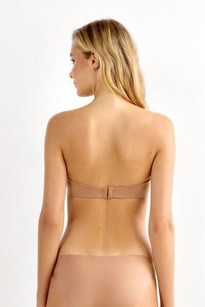 Beige Ultralight Bandeau Bra, Medium Beige, large image number 2