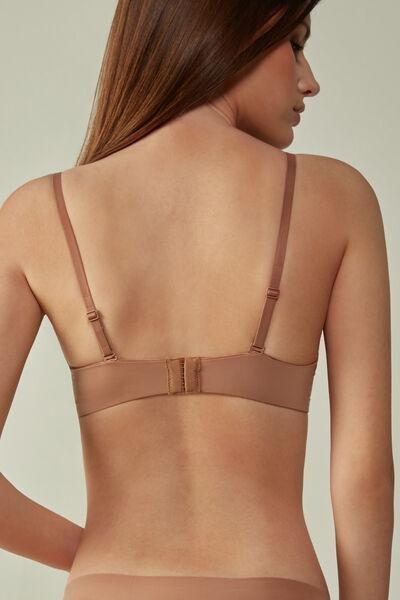 Beige Monica Ultralight Microfibre Bandeau Bra, , large image number 3