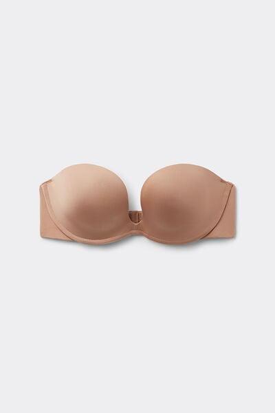 Beige Ultralight Bandeau Bra, Medium Beige, large image number 3