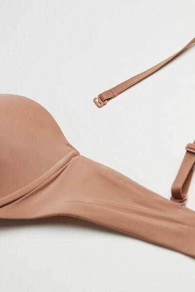 Beige Monica Ultralight Microfibre Bandeau Bra, , large image number 4